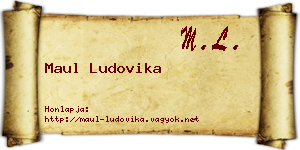 Maul Ludovika névjegykártya